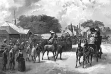 'The July sales at Newmarket - a sketch in Tattersall's sale paddock 1890. Creator: Unknown