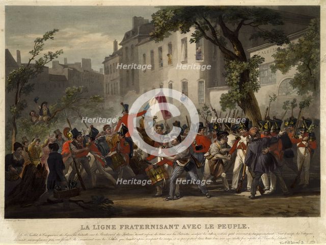 The July Revolution of 1830, 1830. Artist: Martinet, Pierre (1781-?)