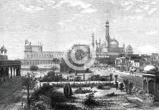 The Jumna Musjid, Delhi, 1876. Creator: Unknown.