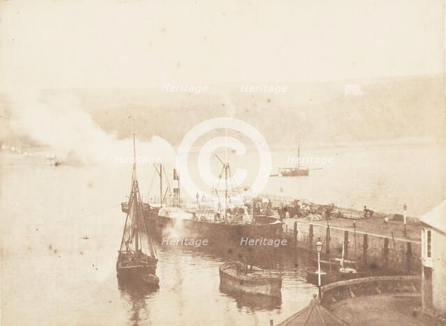 The "Juno" in Tenby Harbour, 1853-56. Creator: John Dillwyn Llewelyn.