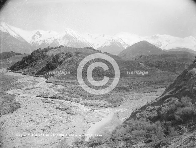 The Junction, Broken River, West Coast Road, c1880s. Creator: Burton Brothers.
