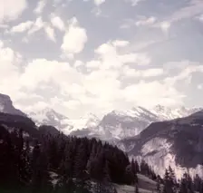 The Jungfrau from Lauterbrunnen Valley, Switzerland, c1955. Creator: Arthur Charles Kirby Ware