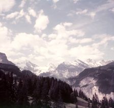 The Jungfrau from Lauterbrunnen Valley, Switzerland, c1955. Creator: Arthur Charles Kirby Ware