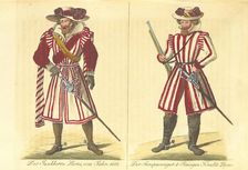 The Junkherrn's livery from 1612; the Ainspaenniger & Raisigen Servants livery, (1860). Creator: Unknown