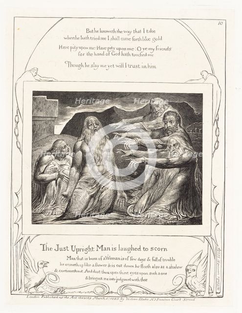 'The Just Upright Man is laughed to scorn', 1825.  Creator: William Blake.
