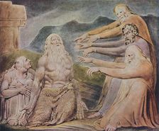 The Just Upright Man Is Laughed To Scorn c1825, (1947). Artist: William Blake