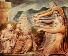 The Just Upright Man Is Laughed To Scorn c1825, (1943). Creator: William Blake
