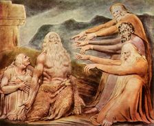 The Just Upright Man Is Laughed To Scorn c1825, (1943). Creator: William Blake