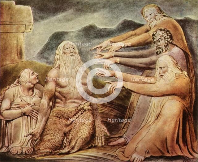 'The Just Upright Man Is Laughed To Scorn', c1825, (1943).  Creator: William Blake.