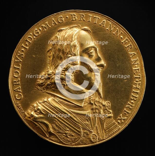 The Juxon Medal: Charles I, 1600-1649, King of England 1625 [obverse], 1639. Creator: Nicolas Briot.