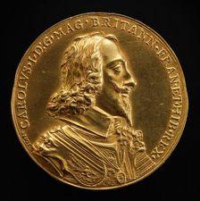 The Juxon Medal: Charles I, 1600-1649, King of England 1625 [obverse], 1639. Creator: Nicolas Briot