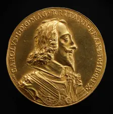 The Juxon Medal: Charles I, 1600-1649, King of England 1625 [obverse], 1639. Creator: Nicolas Briot