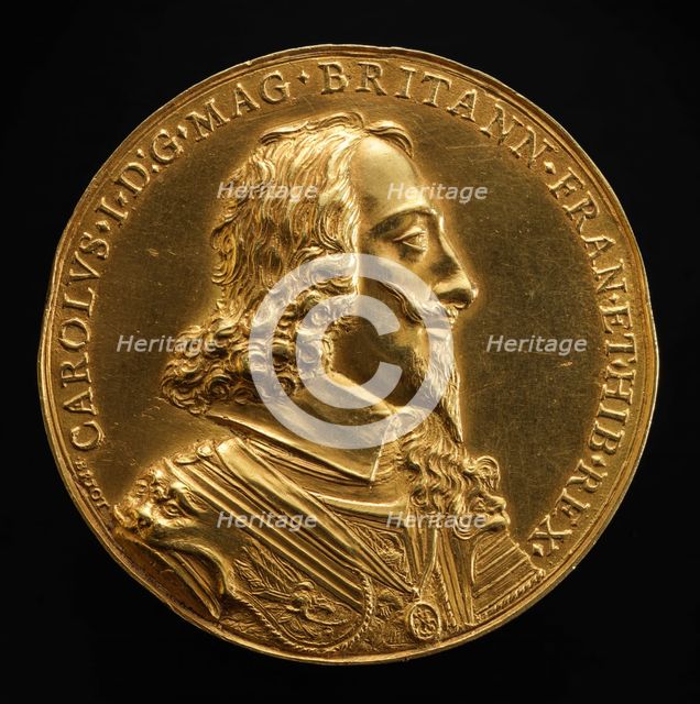 The Juxon Medal: Charles I, 1600-1649, King of England 1625 [obverse], 1639. Creator: Nicolas Briot.