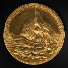 The Juxon Medal: The Dominion of the Seas [reverse], 1639. Creator: Nicolas Briot