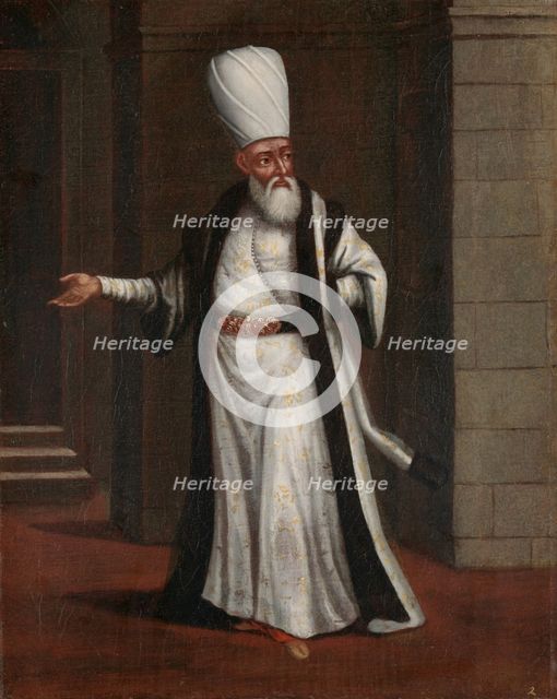 The Janissary Aga, Commander-in-Chief of the Janissaries, 1700-1737. Creator: Workshop of Jean Baptiste Vanmour.