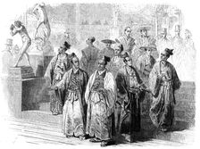 The Japanese Abassadors at the International Exhibition, 1862. Creator: Unknown