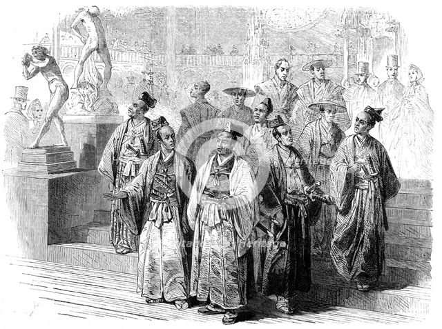 The Japanese Abassadors at the International Exhibition, 1862. Creator: Unknown.
