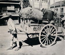 The Japanese are not slave to possessions. Most can move house by hand-cart c1900, (1921). Artist: Julian Leonard Street