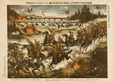 The Japanese cavalry taken possession of Khabarovsk pursuing and attacking the enemies, c1919. Creator: Unknown