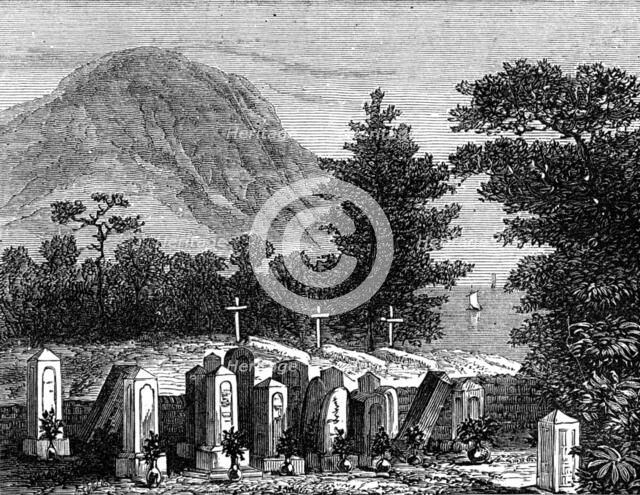 The Japanese Cemetery of Iruma, 1874. Creator: Unknown.