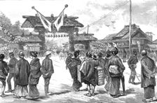 The Japanese Exhibition at Tokio - Waiting for the Mikado's arrival, 1890. Creator: Unknown