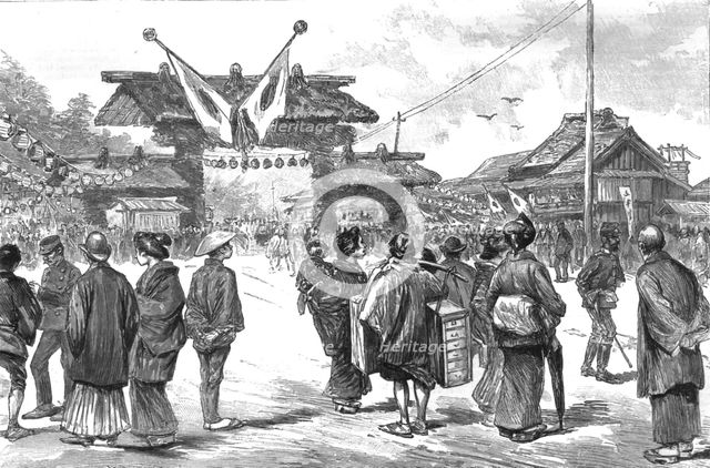 'The Japanese Exhibition at Tokio - Waiting for the Mikado's arrival, 1890. Creator: Unknown.