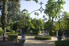 The Jardines de Murillo, landscaped garden in the centre of Seville, Spain, 2023. Creator: Ethel Davies