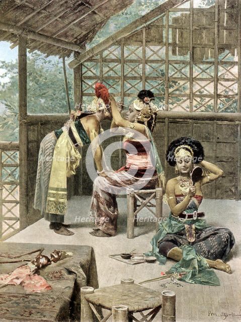 The Javanese dancers, Universal Exposition, Paris, 1889. Artist: Unknown