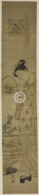 The Jewel River of Bush Clovers (Hagi no Tamagawa), from the series "Six Jewel Rivers...,c.1769/70. Creator: Suzuki Harunobu.