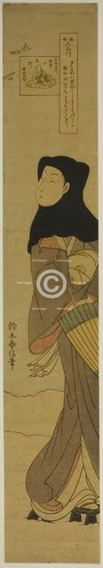 The Jewel River of Plovers (Chidori no Tamagawa), from the series "Six Jewel Rivers in...,c.1769/70. Creator: Suzuki Harunobu.