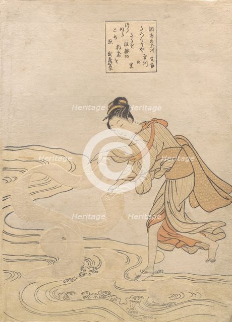 The Jewel River at Chofu (Chofu no Tamagawa), ca. 1768., ca. 1768. Creator: Suzuki Harunobu.