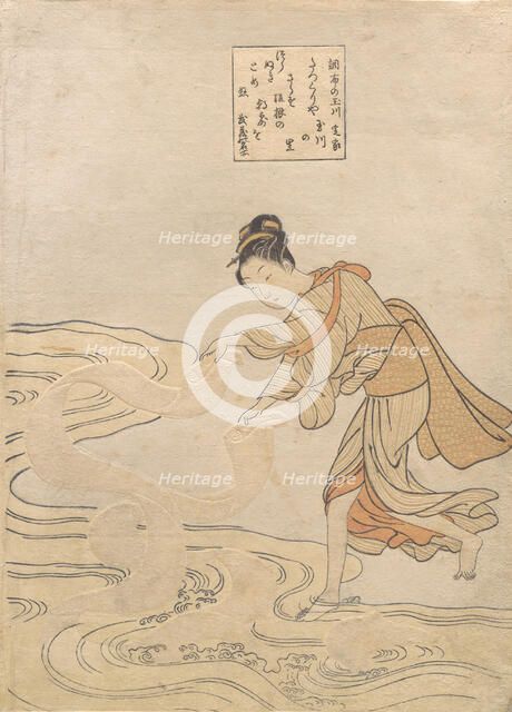 The Jewel River at Chofu (Chofu no Tamagawa), ca. 1768., ca. 1768. Creator: Suzuki Harunobu.