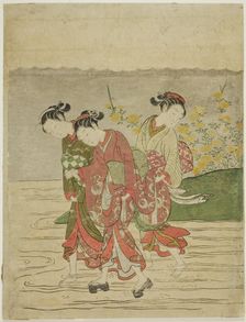 The Jewel River at Ide, from an untitled series of Six Jewel Rivers, c. 1767. Creator: Suzuki Harunobu