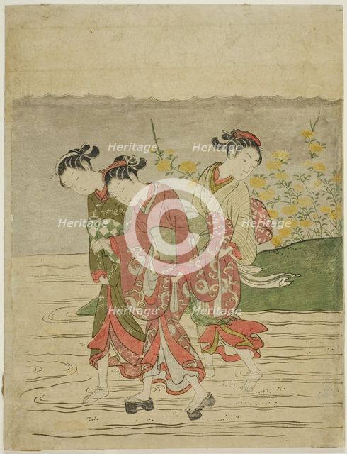 The Jewel River at Ide, from an untitled series of Six Jewel Rivers, c. 1767. Creator: Suzuki Harunobu.