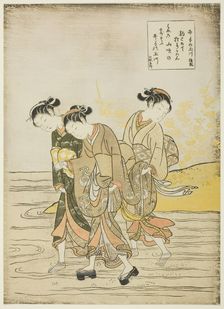 The Jewel River at Ide (Ide no Tamagawa), from an untitled series of Six Jewel Rivers, c. 1767. Creator: Suzuki Harunobu