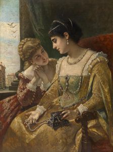The Jewels of the Bride. Venetian Women in the Sixteenth Century, 1872. Creator: Cesare Dell'Acqua