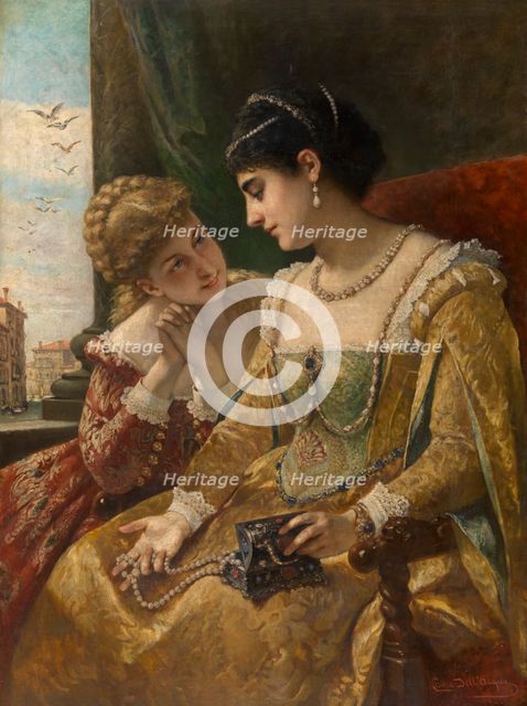 The Jewels of the Bride. Venetian Women in the Sixteenth Century, 1872. Creator: Cesare Dell'Acqua.