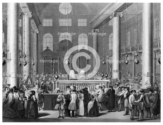 'The Jewish Feast of Purim or Cots', 1712 (19th century).Artist: James Gardner