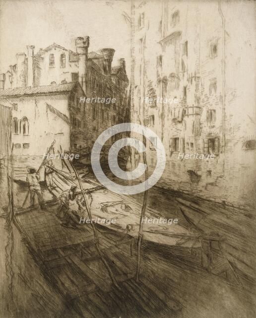 The Jewish Ghetto in Venice, 1906. Creator: Edgar Chahine (1874-1947).