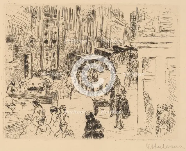 The Jewish Quarter in Amsterdam, 1906. Creator: Max Liebermann.