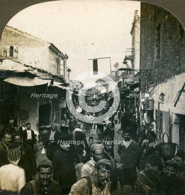 The Jewish quarter, Smyrna, Greece, 1900s.Artist: ME Wright