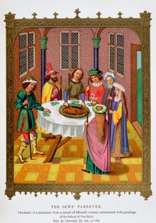 The Jews Passover 15th century. Creator: Unknown
