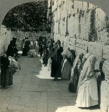 The Jews Wailing Place - Outer Wall of the Temple, Jerusalem, Palestine c1930s. Creator: Unknown