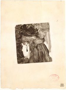 The Jet Earring, 1876-77. Creator: Edgar Degas