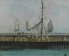 The jetty of Boulogne-sur-Mer, 1868. Artist: Manet, Édouard (1832-1883)