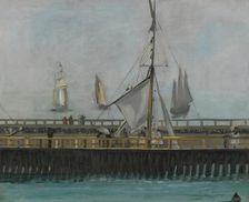 The jetty of Boulogne-sur-Mer, 1868. Artist: Manet, Édouard (1832-1883)
