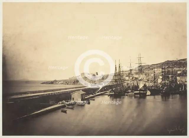 The Jetty at Sète, 1857. Creator: Gustave Le Gray.
