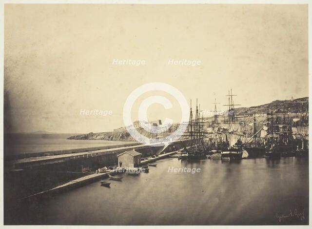 The Jetty at Sète, 1857. Creator: Gustave Le Gray.