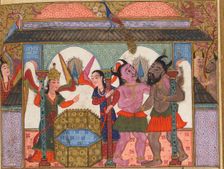 THe Jinns. Miniature from a ottoman manuscript, 1582