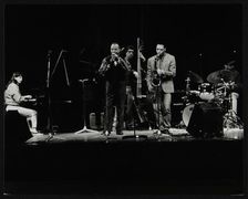 The JJ Johnson Quintet performing at the Hertfordshire Jazz Festival, St Albans Arena, 4 May 1993: Artist: Denis Williams